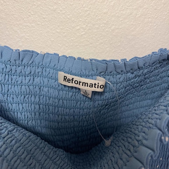 Reformation Blue Floral Blouse - Picture 7 of 9